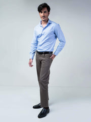 Blue Houndstooth Structured Shirt